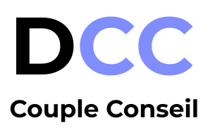 Logo de Christophe Di Giovanni Conseil Couple en version violet