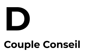 Logo de Christophe Di Giovanni Conseil Couple en version blanc