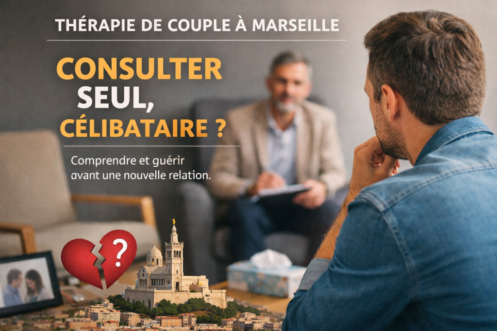 Thérapie de couple à Marseille : consultation individuelle d’un homme seul avec un thérapeute