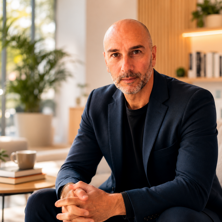 Portrait professionnel de Christophe Di Giovanni, thérapeute de couple en ligne