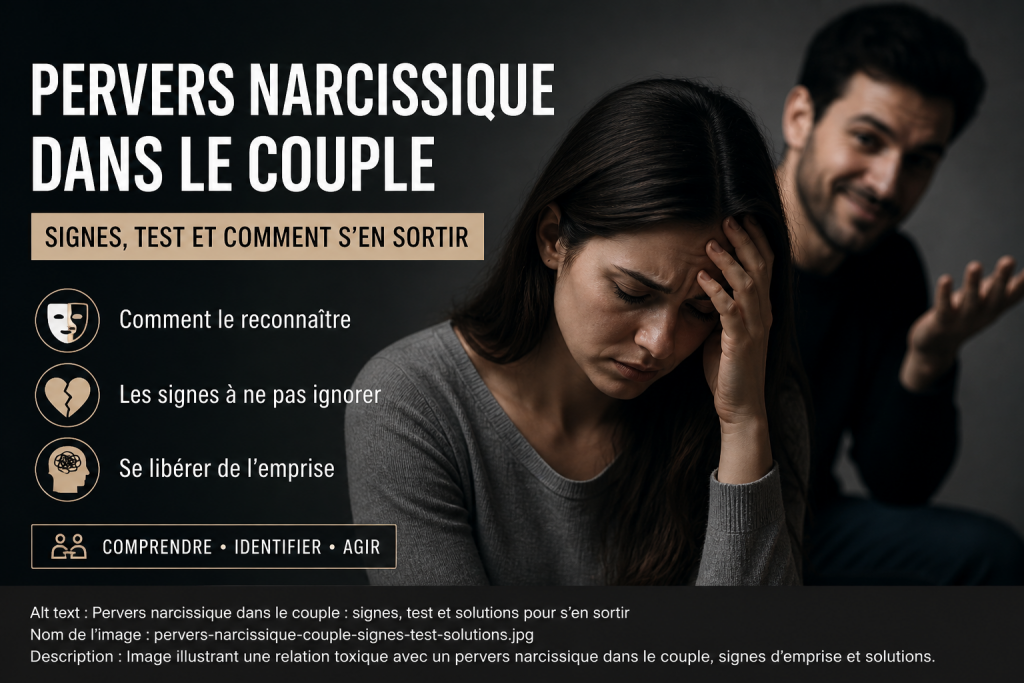 Pervers narcissique dans le couple : signes, test et solutions pour s’en sortir