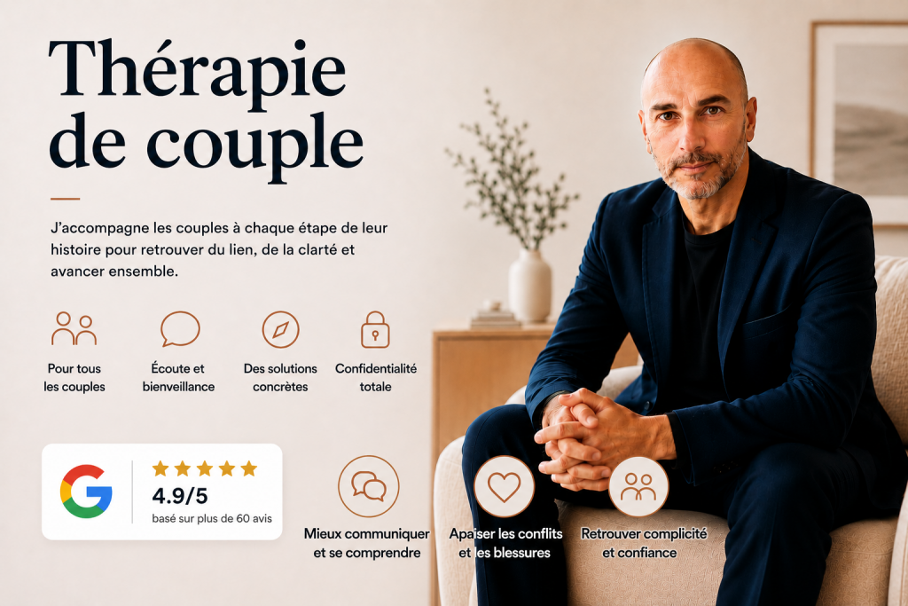 Christophe Di Giovanni, thérapeute de couple, accompagnant les couples en consultation.